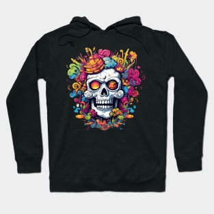 Skull art never looked so vibrant and alive Hoodie